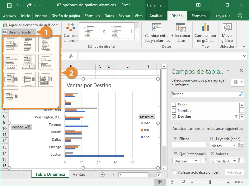 actualizar grafica excel - Cómo actualizo gráficos en Excel