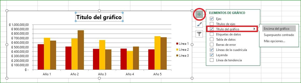 como agregar titulo en grafica de excel - Cómo agregar un título en Excel