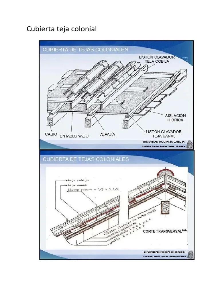 como se grafica la teja colonial en planta - Cómo apilar tejas coloniales