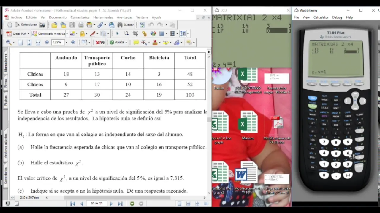 como calcular correlacion y chi cuadrado con calculadora grafica - Cómo calcular x2 en estadística