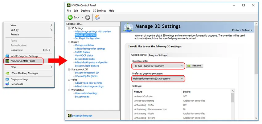 como cambiar la configuracion de la tarjeta grafica en widows - Cómo cambiar las tarjetas gráficas en Windows 10