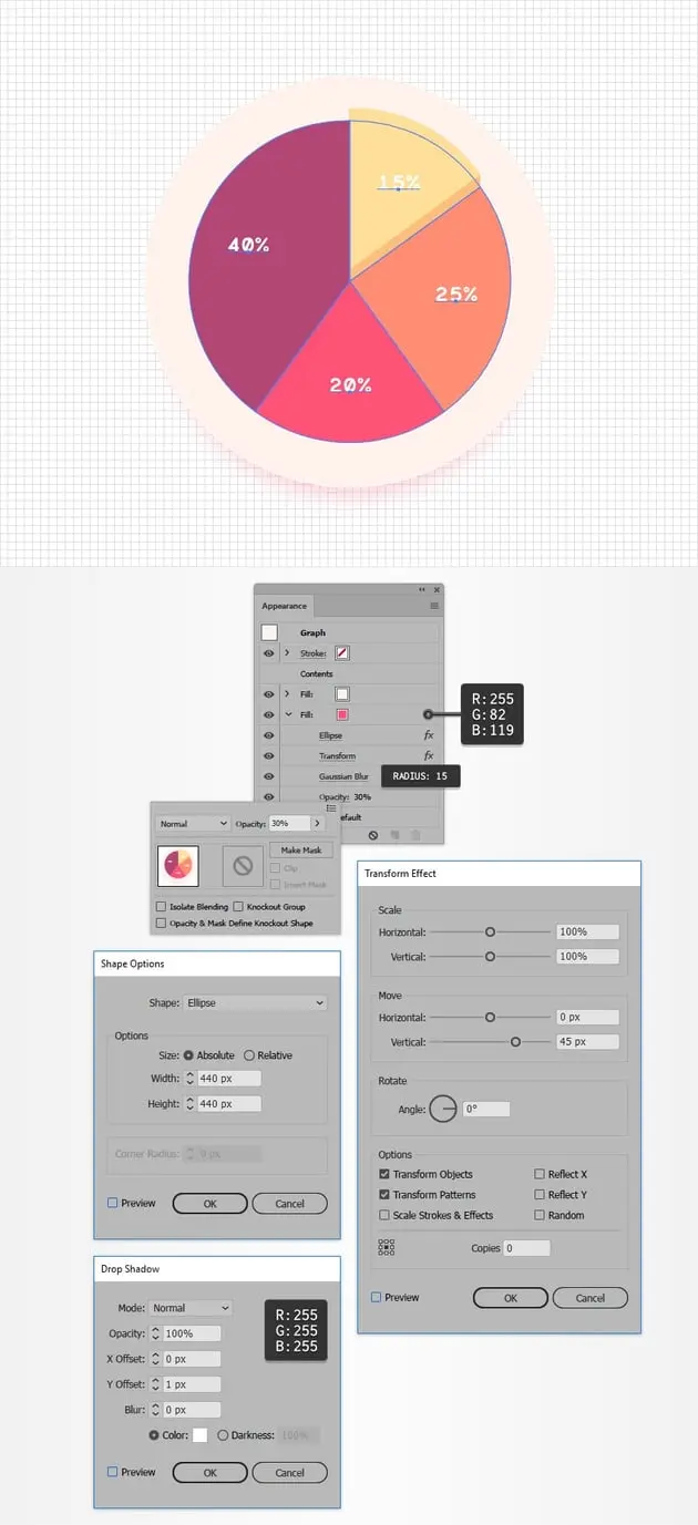 como darle color a una grafica de tarta en ilustrator - Cómo cambiar los colores de un gráfico en Illustrator