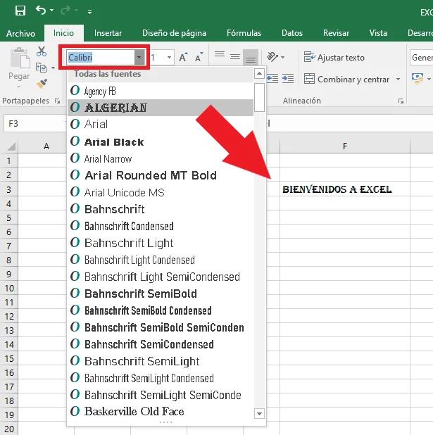 como cambiar de imprenta a cursiva en excel - Cómo cambiar todo el tipo de letra en Excel