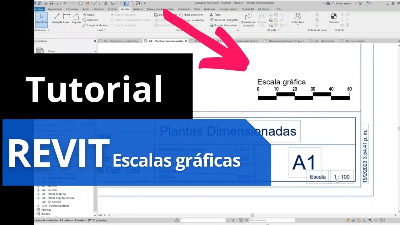 escala grafica revit - Cómo colocar una escala gráfica