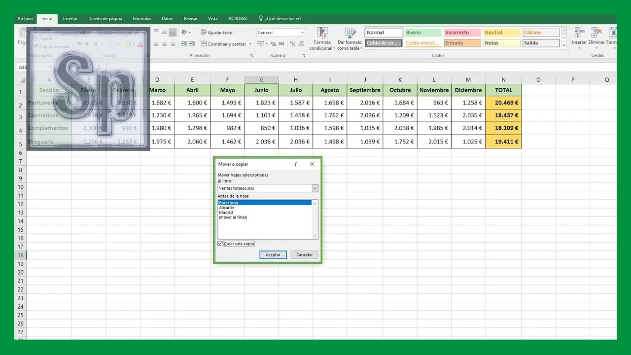 como copiar una grafica de excel a otra hoja - Cómo copio un gráfico de una hoja de Excel a otra