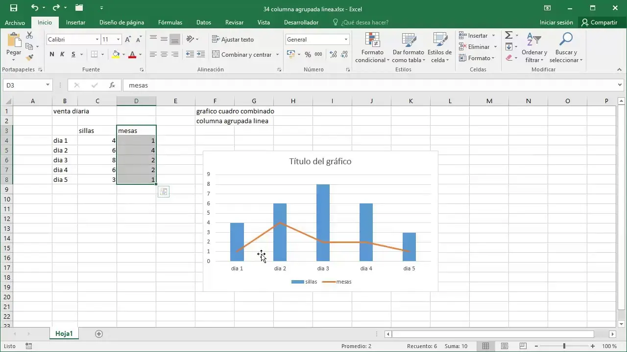 como hacer una grafica en excel con una sola columna - Cómo crear un gráfico a partir de una columna en Excel