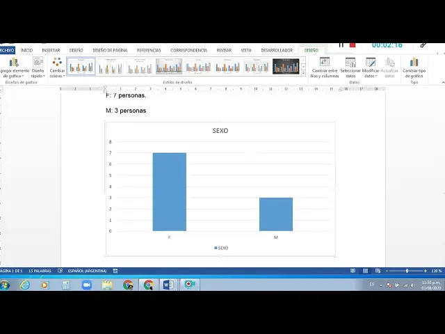 como hacer una grafica de barras en word - Cómo crear un gráfico en Word