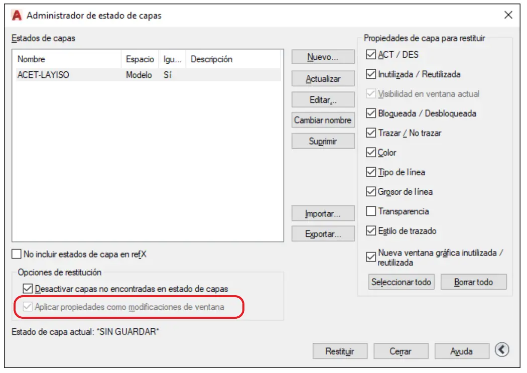 como desactivar un layer en ventana grafica especifica - Cómo desactivar capas en una ventana gráfica