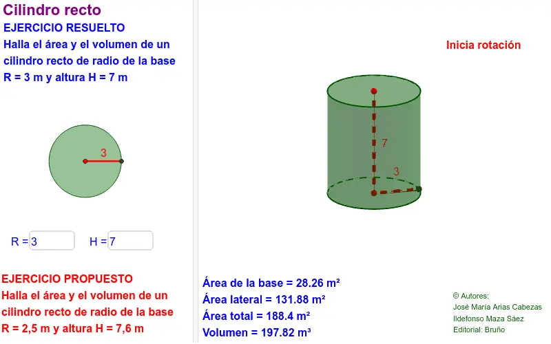 cilindro circular recto grafica - Cómo es un cilindro circular recto