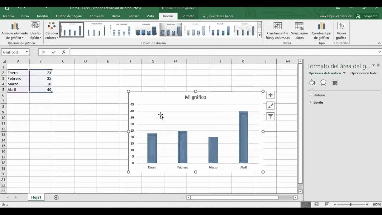 como descargar una grafica de excel - Cómo exportar un gráfico de Excel a PDF