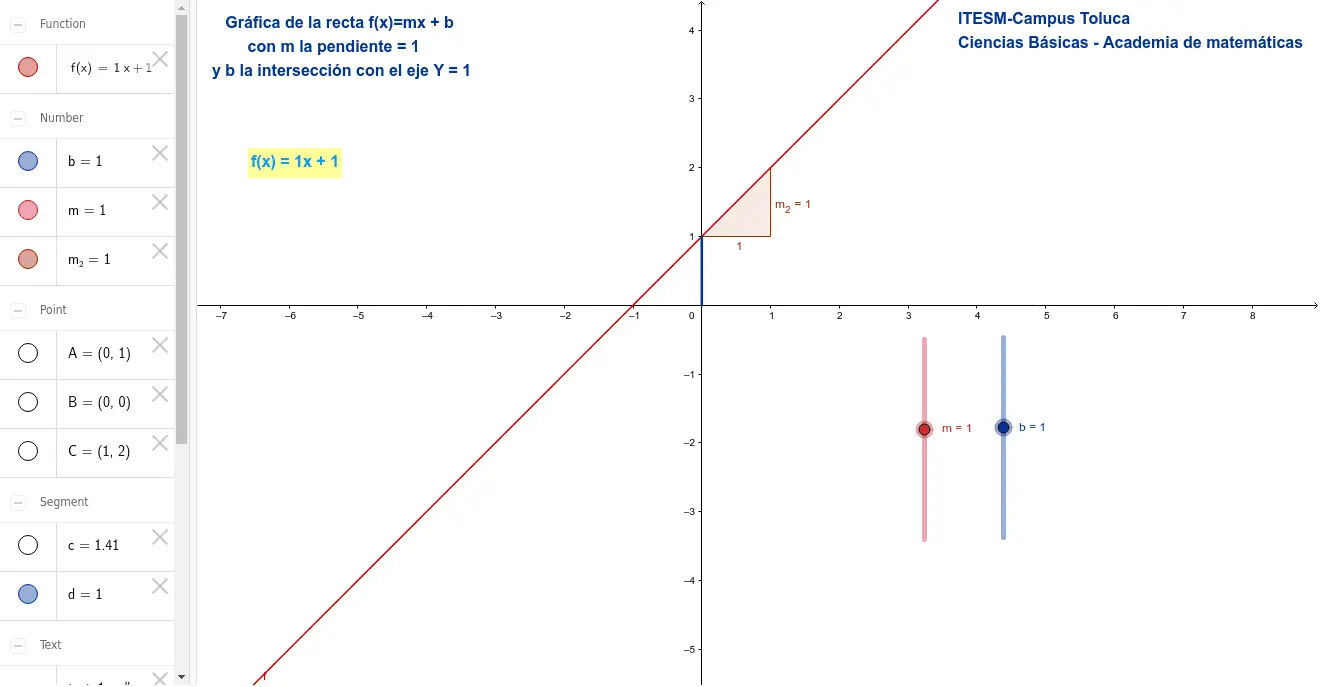 como se grafica una funcion lineal geogebra - Cómo graficar ecuaciones lineales en GeoGebra