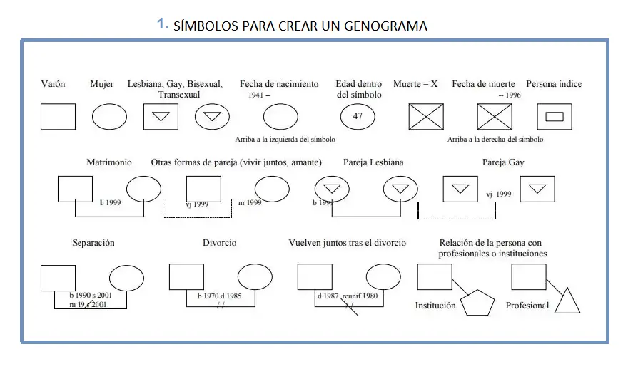 como se grafica adoptado en un genograma - Cómo hacer la descripción de un genograma