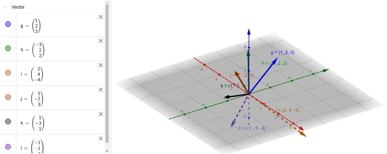 como trabajar vectores con la app calculadora grafica de geogebra - Cómo hacer proyección vectorial en GeoGebra