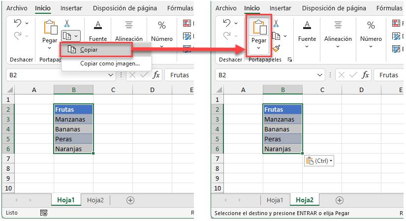 como copiar una grafica de excel a otra hoja - Cómo hacer que Excel coja datos de otra hoja