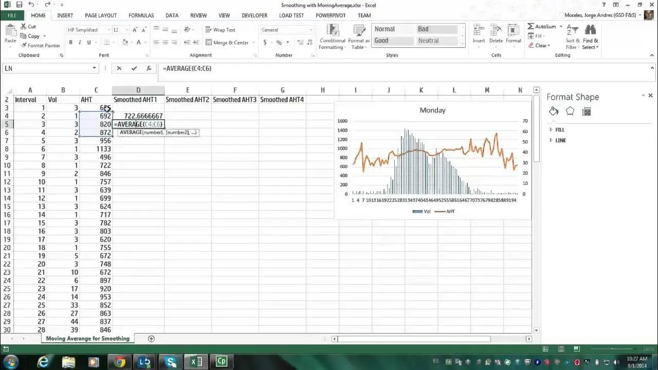 suavizar grafica excel - Cómo hacer smoothing en Excel