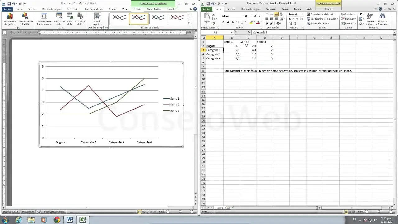 como hacer una grafica lineal en word - Cómo hacer un gráfico de líneas en Word