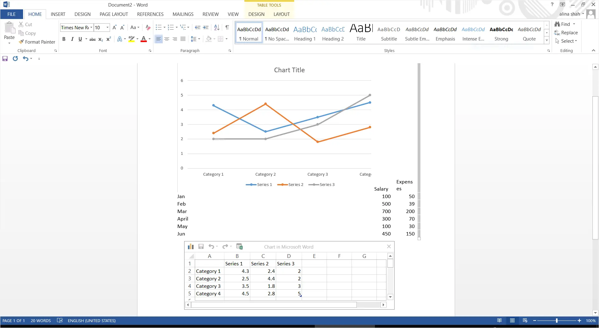 como hacer grafica en word online - Cómo insertar un gráfico en Microsoft Word online