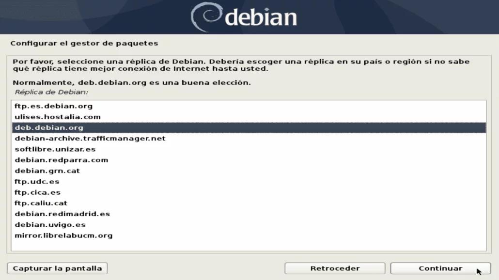 como descargar debian grafica - Cómo instalar Debian correctamente