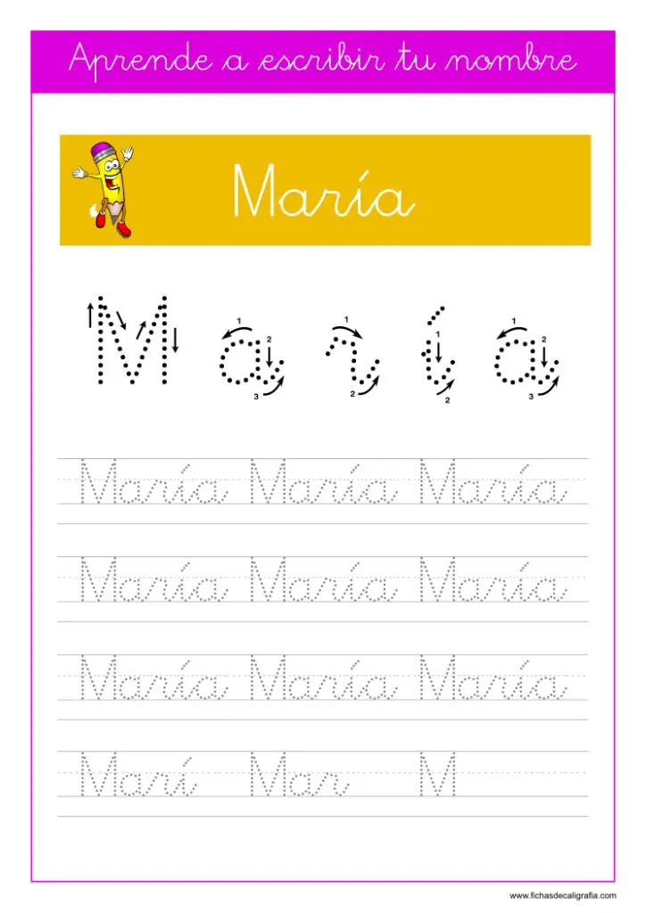 imagenes de la palabra maria en letra de imprenta - Cómo puedo escribir María