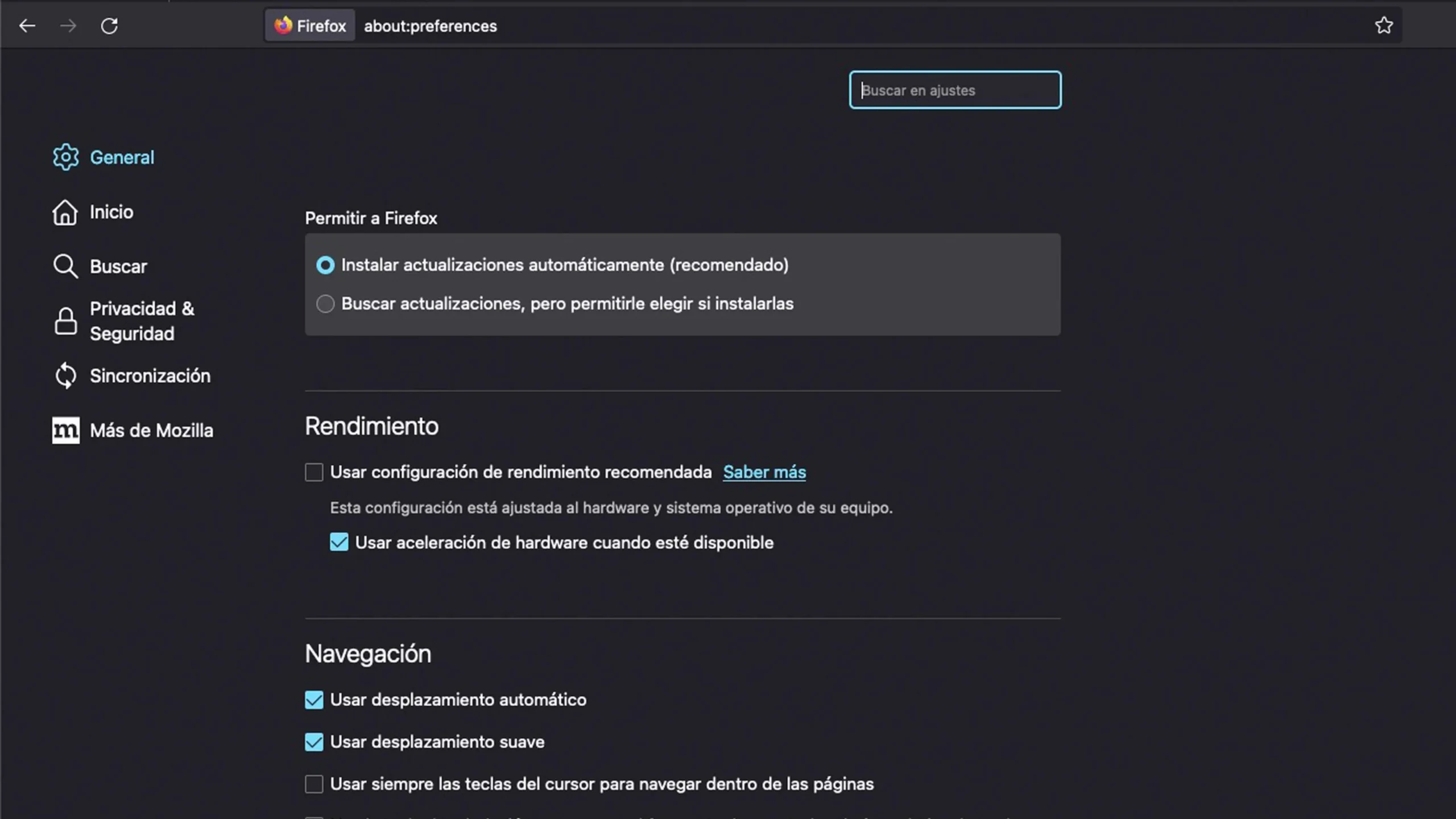 aceleracion grafica firefox - Cómo quitar el acelerador de hardware