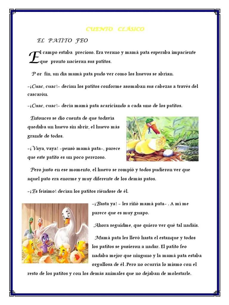 el patito feo resumen letra imprenta mayuscula - Cómo resumir el cuento del patito feo