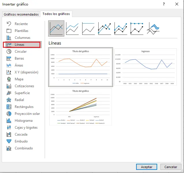 como hacer una grafica de linea recta en excel - Cómo se gráfica una línea recta