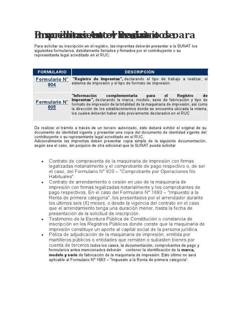 aceptacion en el registro de imprenta - Cómo se obtiene la autorización para ser imprenta autorizada por el SRI