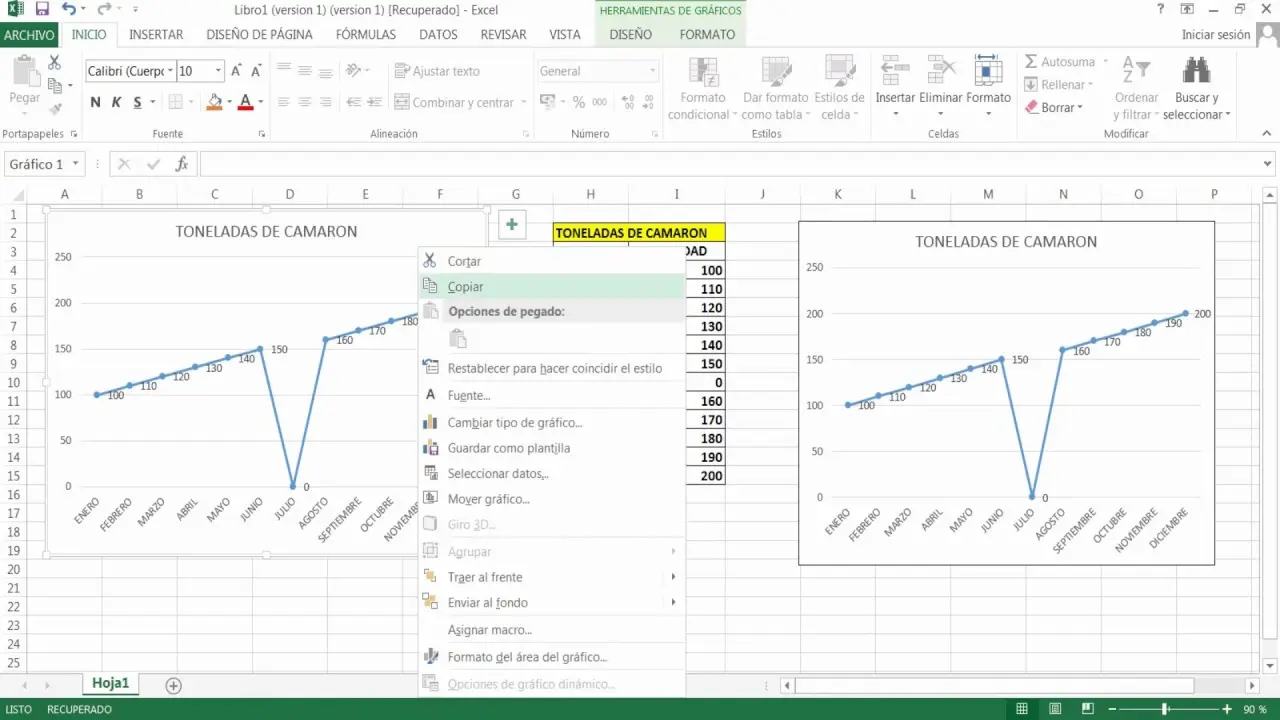 como hacer una grafica de excel tome todos los puntos - Cómo selecciono todos los puntos de datos en un gráfico de Excel