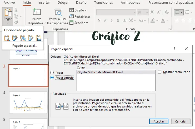 como vincular una grafica de excel a powerpoint - Cómo vincular tablas de Excel a PowerPoint