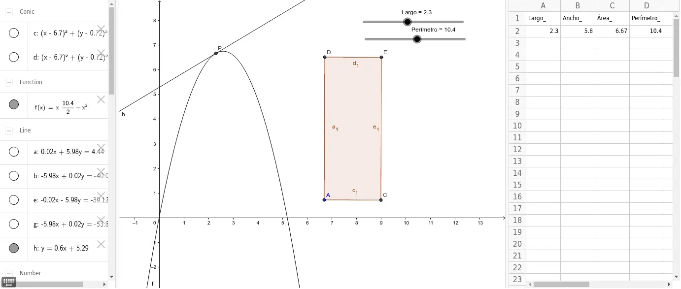 como calcular el area de un rectangulo en una grafica - Cuál es la fórmula para calcular el área del rectángulo