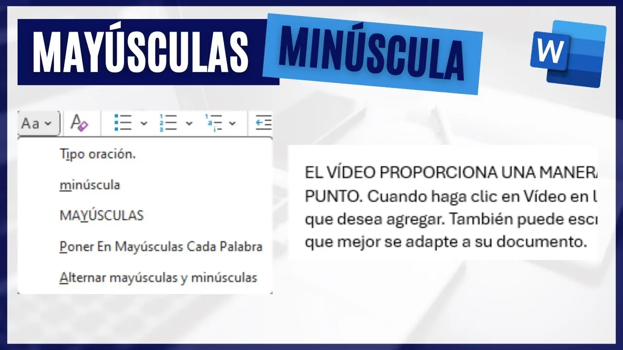 como pasar de letra imprenta minuscula a mayuscula en word - Cuál es la función que permite convertir a mayúscula un texto