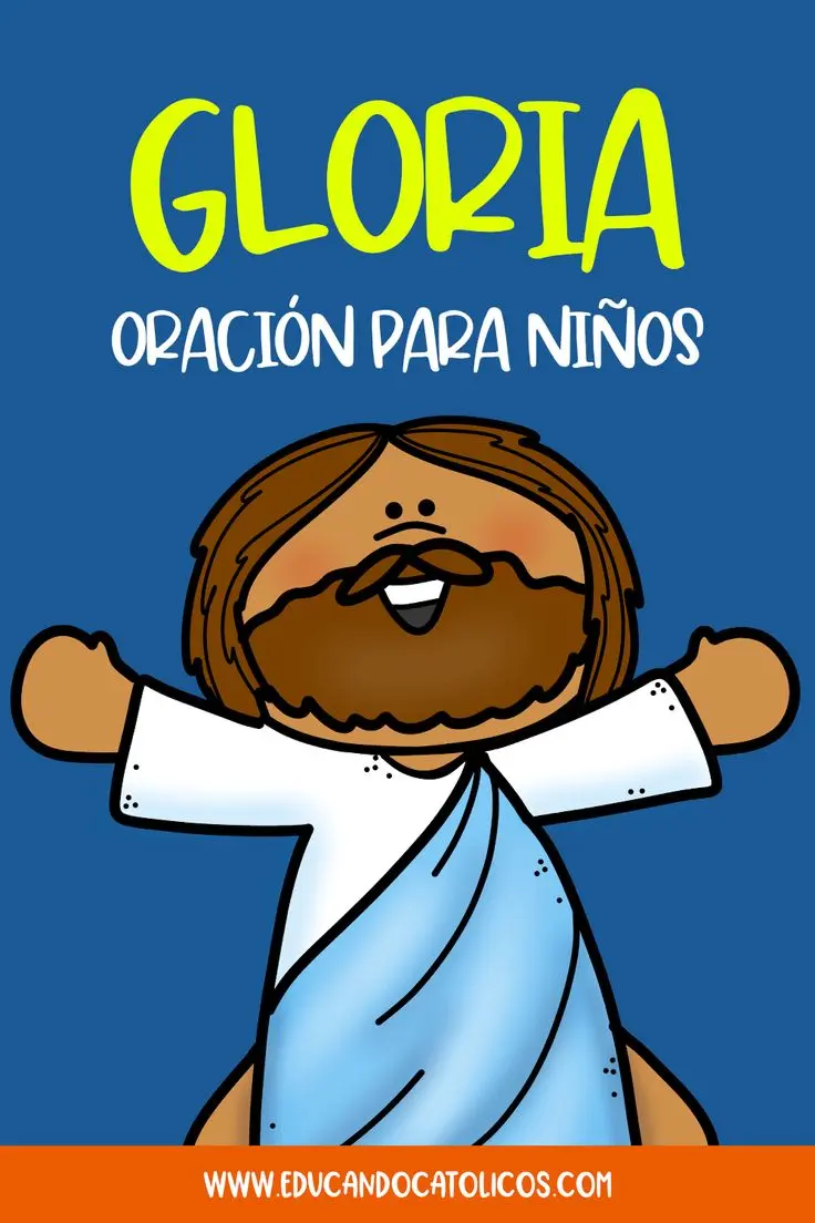 dibujos de la oración del gloria en imprenta mayuscula - Cuál es la glória en la Iglesia católica