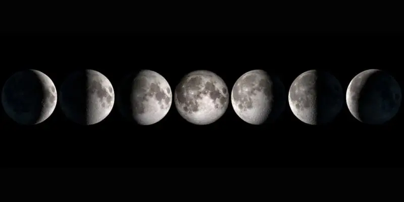 fases de la luna en imprenta mayuscula - Cuáles son las 8 fases de la Luna