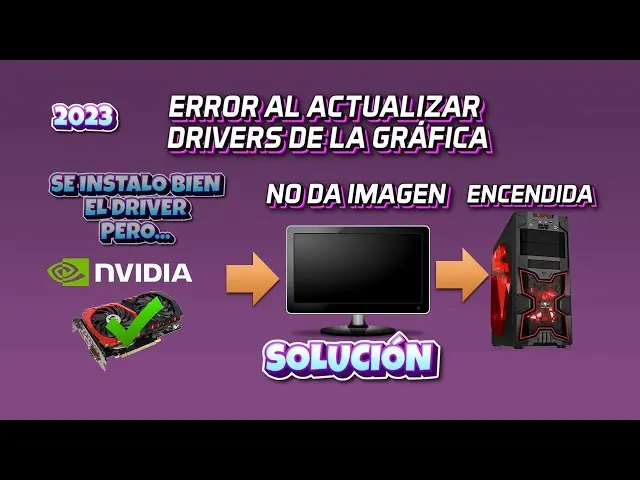 al actualizar mi tarjeta grafica se osurecio el monitor - Cuando instalo los controladores gráficos, la pantalla se vuelve negra.