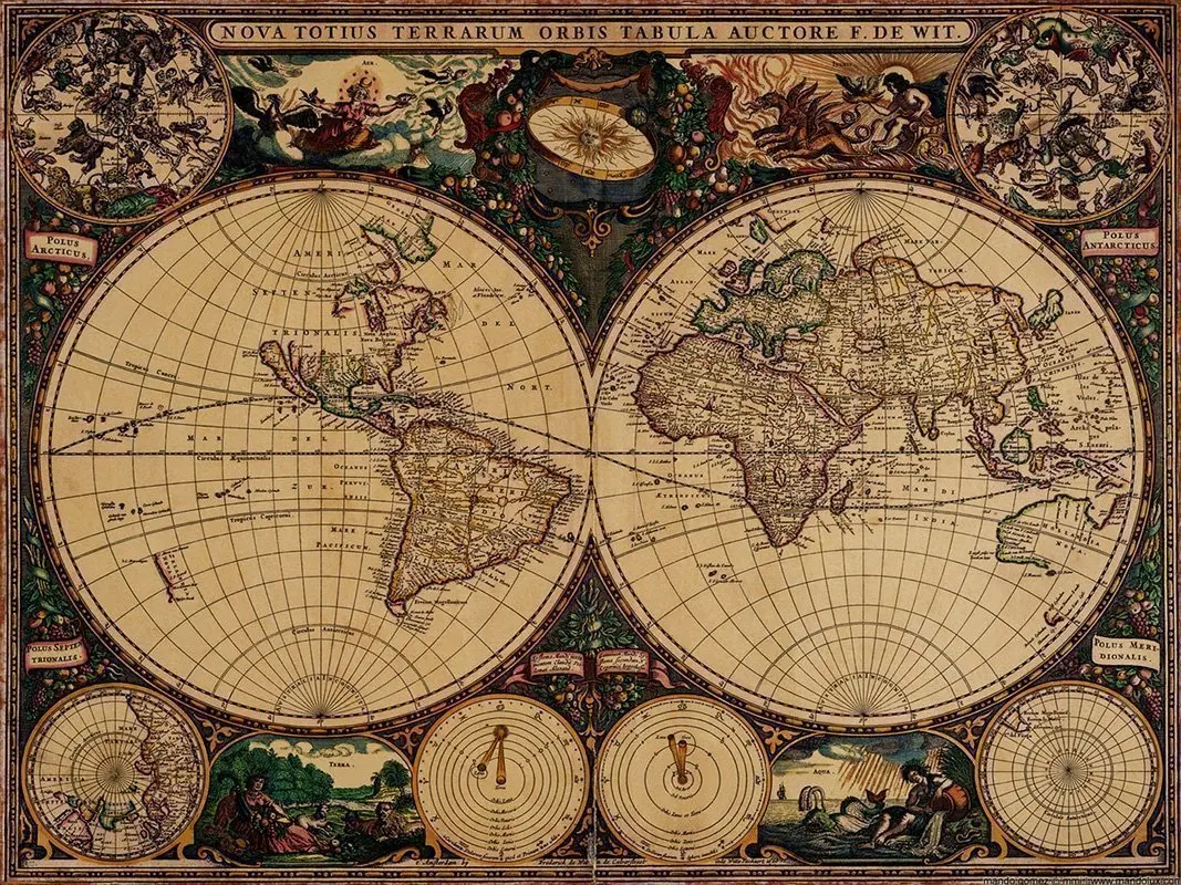 frase map of the world en imprenta - Cuándo se hizo el mapa del mundo