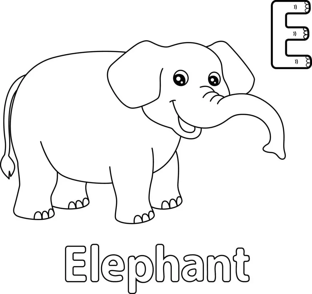 elefante para colorear con la palabra en imprenta - De qué color se pueden pintar los elefantes