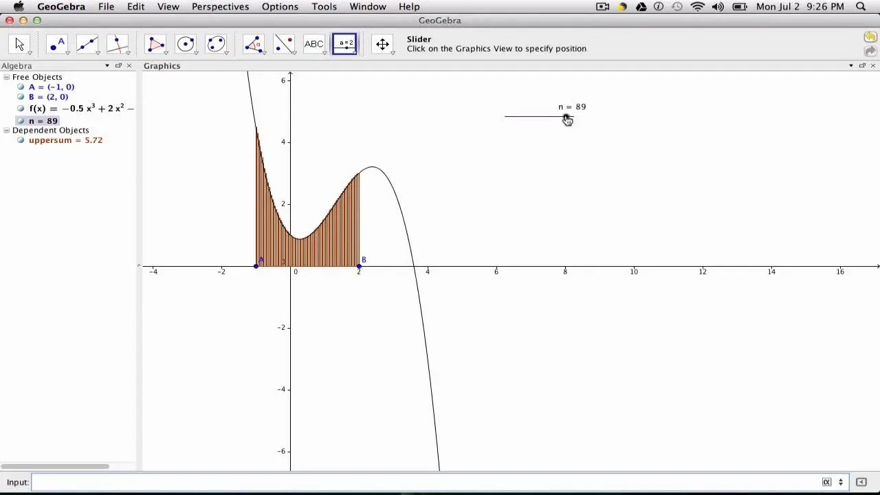 aproximar grafica integral geogebra - Puede GeoGebra realizar integrales