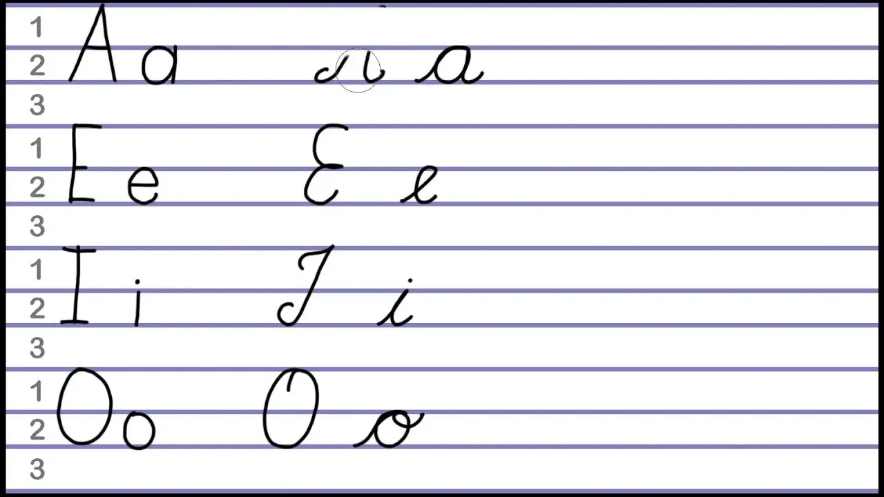 diferenciar cursiva de imprenta ejercicios - Qué diferencia hay entre la letra manuscrita y cursiva