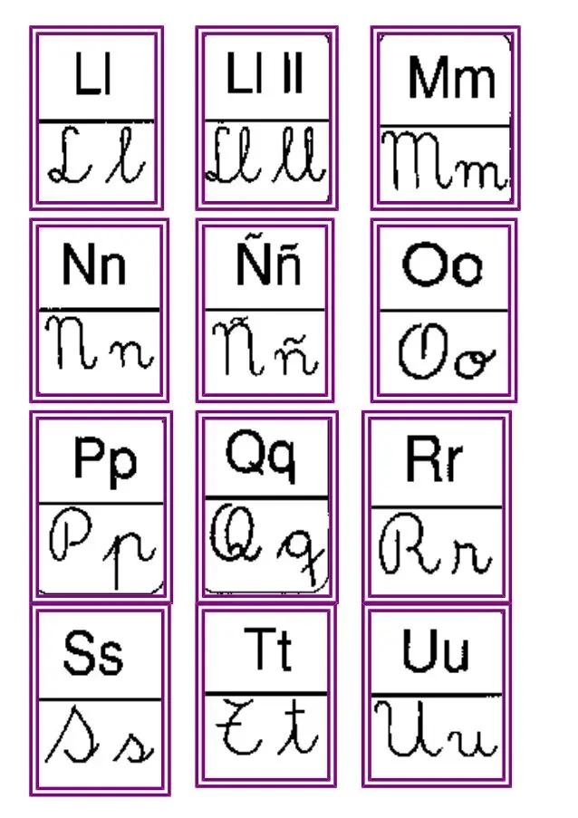 abecedario con distintas letras e imprenta carta todas - Qué es el alfabeto de 32 letras