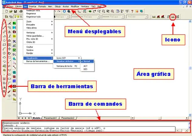 autocad como se llama la barra de area grafica - Qué es el área gráfica en AutoCAD