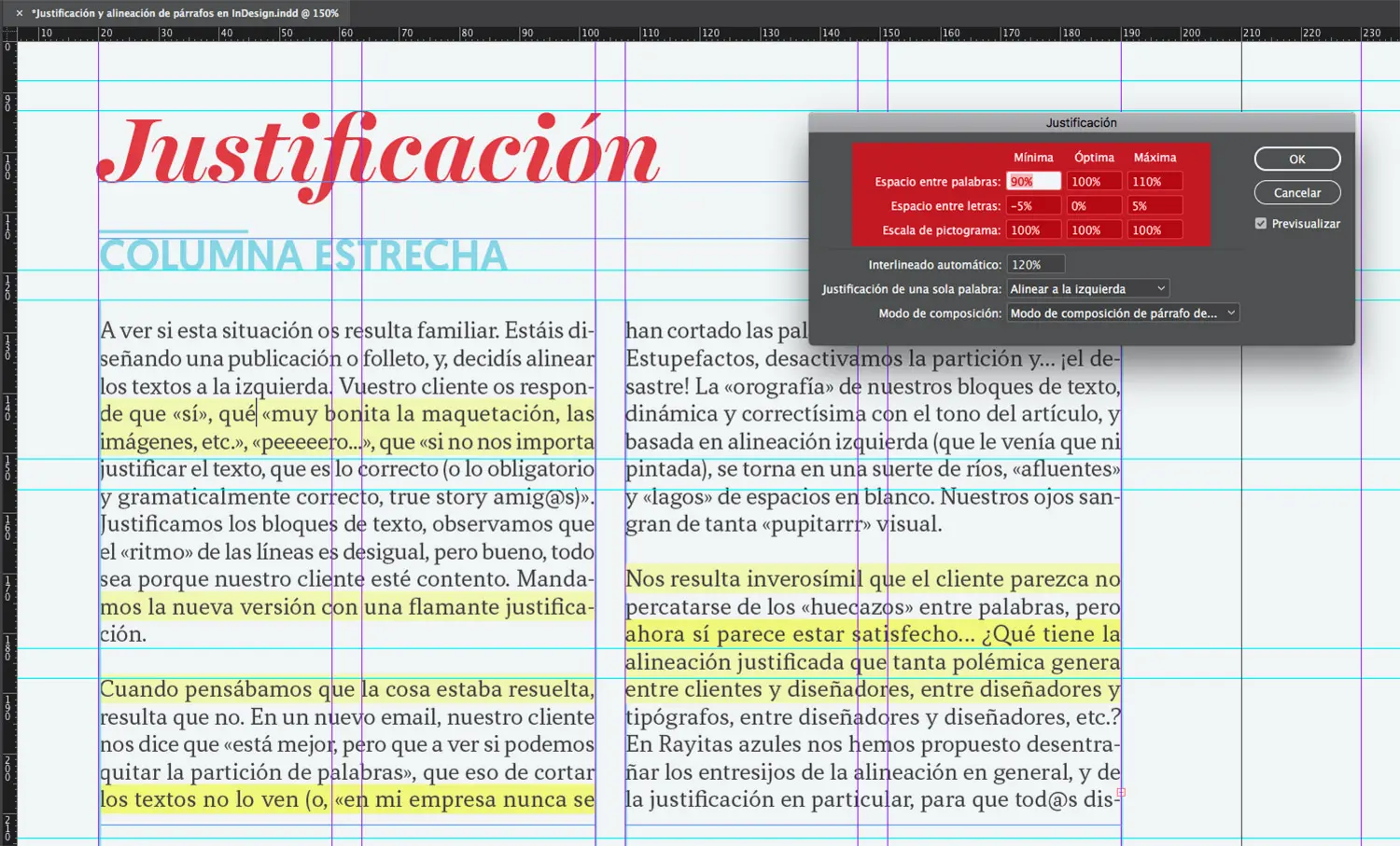 definicion de columnas justificadas en una imprenta - Qué es una columna en una hoja electrónica