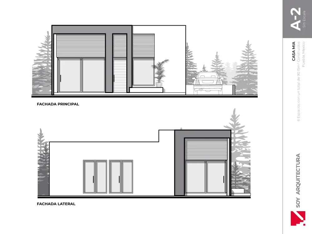 arquitectura fachadas representacion grafica - Qué es una fachada en dibujo arquitectónico