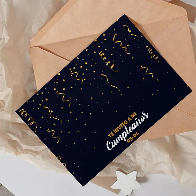 imprenta de tarjetas de cumpleaños - Qué papel se usa para imprimir invitaciones de cumpleaños