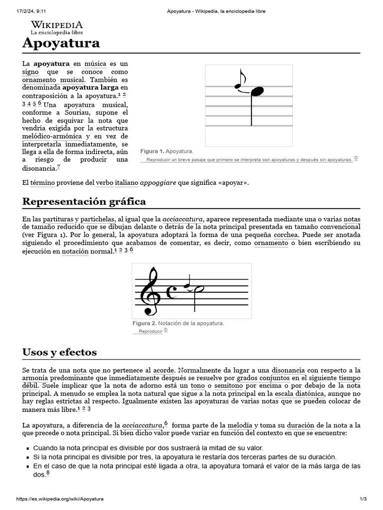 apoyatura grafica - Qué significa apoyatura