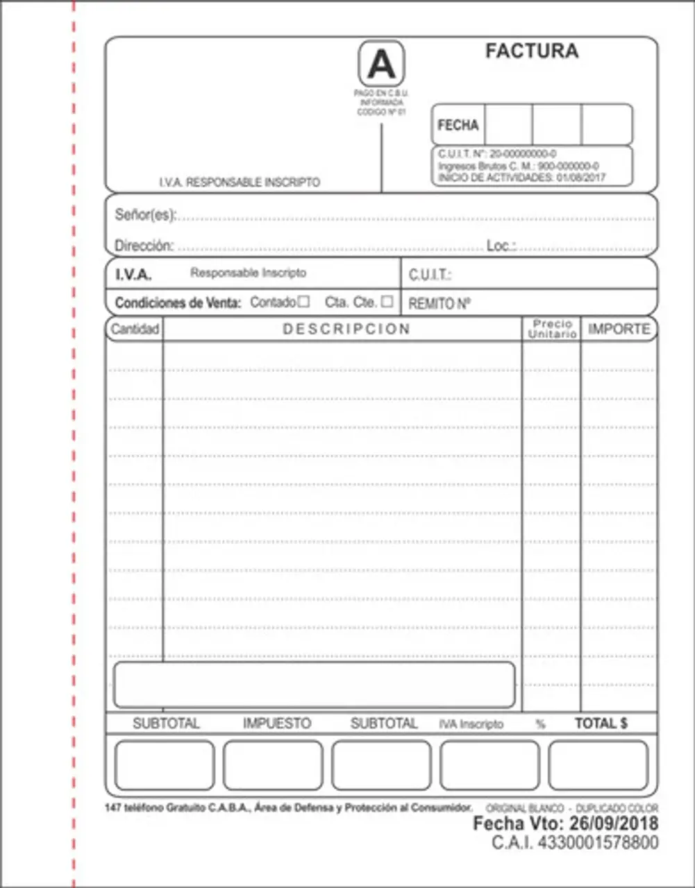 cai imprenta - Qué significa cai no utilizado