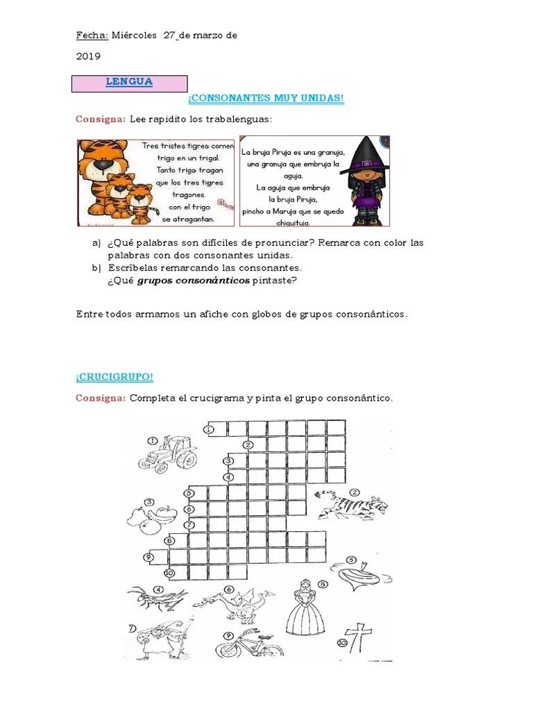 actividades de lengua con los gruposconsonanticos imprenta - Qué significa grupo consonántico