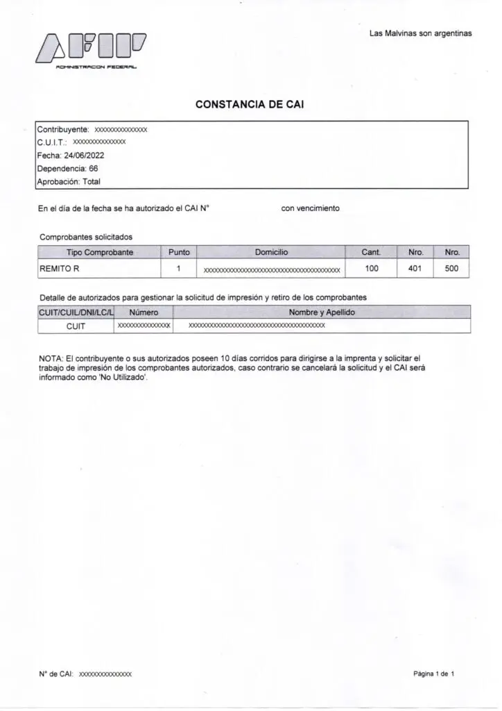 autorizacion recibos x para imprenta - Qué significa la X en una factura