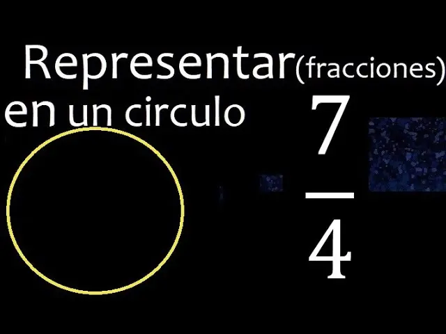 como se representa siete cuartos en grafica - Qué tipo de fracción es 7 4