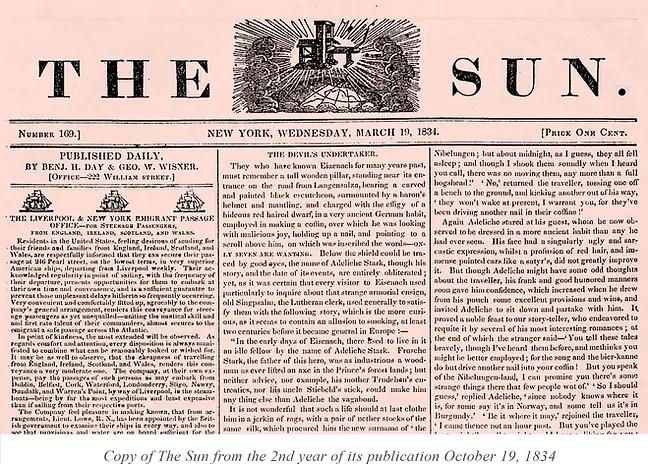 como fue la primera imprenta del diario new york sun - Quién está detrás del periódico New York Sun